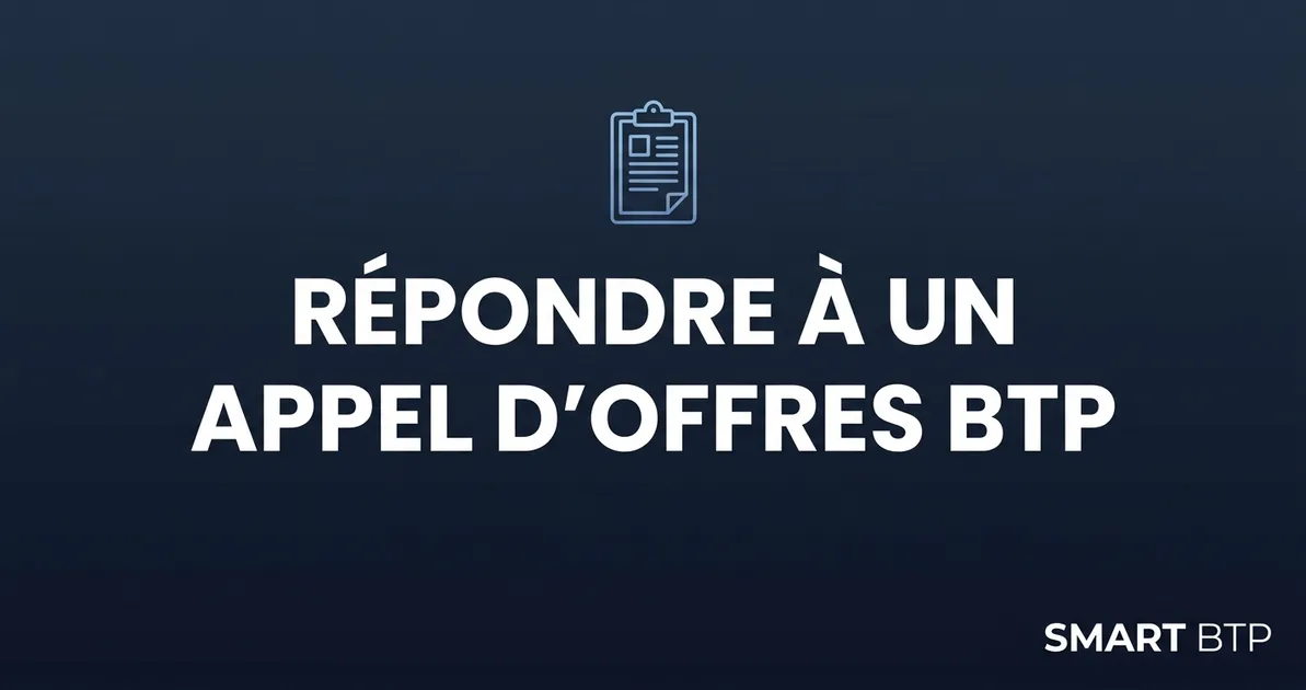 Répondre à un appel d'offres BTP : le guide complet